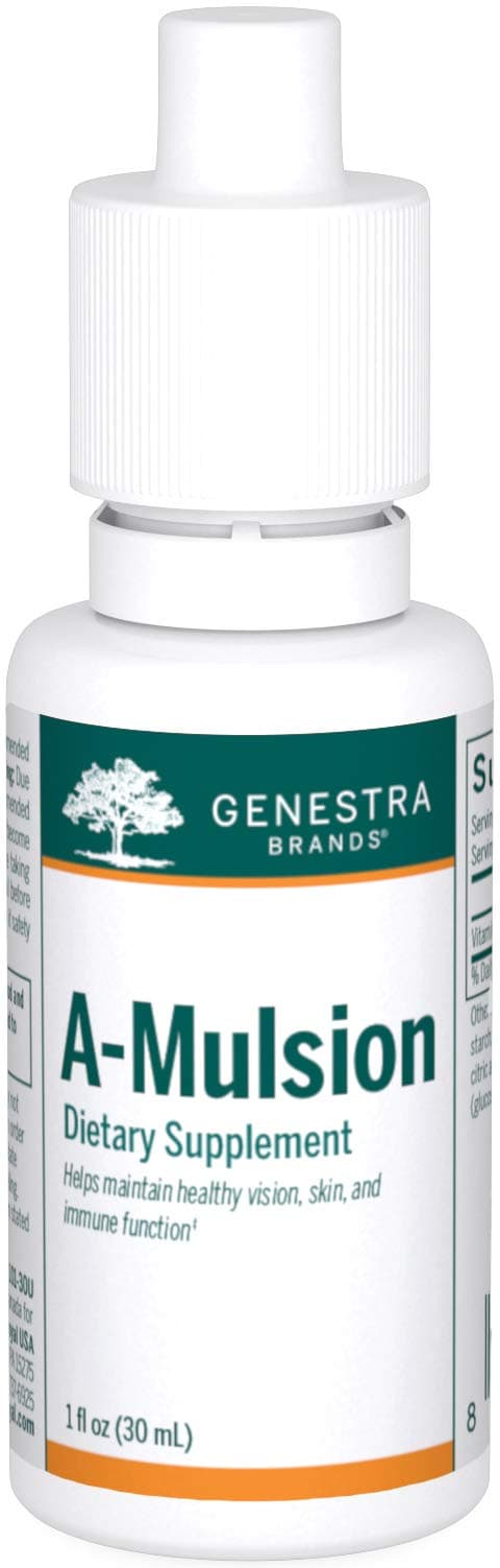 Genestra Brands AMulsion Vitamin A Liquid to Support Immune System Skin Vision Bones and Teeth 1 Fl Oz Citrus Flavor