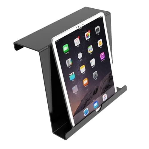Qsxou Treadmill Tablet Holder, Exercise Bike Reading Stand, Acrylic Book Holder, Black Acrylic Stand for Tablet, Magazines and Books(8.5 x 9.5 x 2.8 Inches)