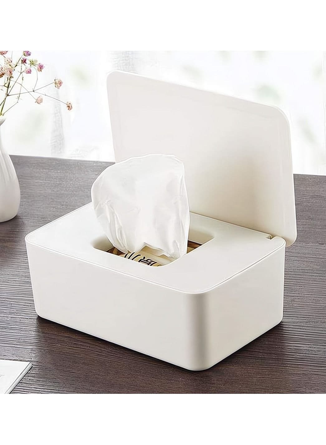 Baby's Wipes Dispenser with Lid Seal Easy Open & Close for Desktop Home