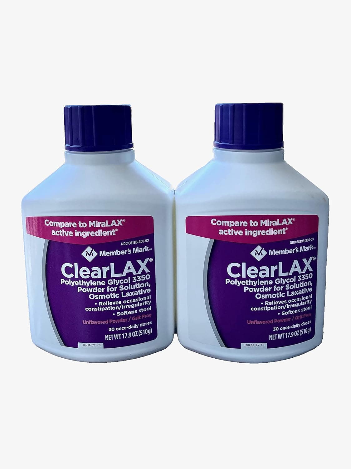 Members Mark Clearlax 2 Pack 179Ounces each