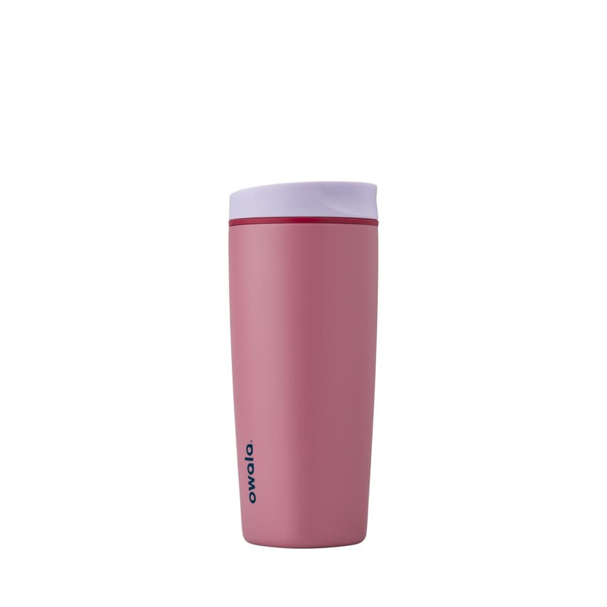 Owala SmoothSip Slider Insulated Stainless Steel Coffee Tumbler Reusable Iced Coffee Cup Hot Coffee Travel Mug BPA Free 20 oz PurplePink Crochet Queen