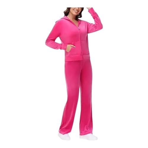 Juicy Couture Women's Bling Velour Hoodie (US, Alpha, X-Small, Regular, Regular, Free Love)