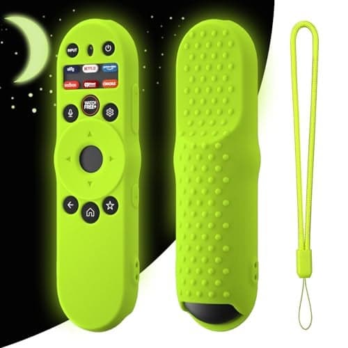 Hi Color Remote Cover for Vizio TV Remote XRT270 Smart TV Remote 2023, Silicone Vizio Remote Control Case Cover for VIZIO XRT270 Silicone Sleeve with Lanyard(Glow Green)