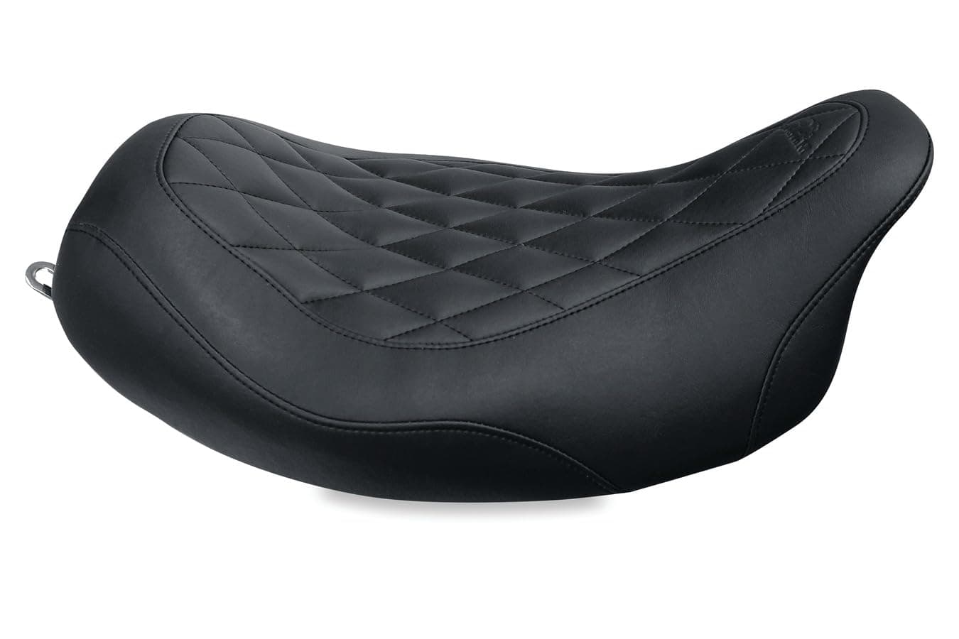 Mustang Motorcycle Seats 76694 Wide Tripper Solo Seat for Harley-Davidson Electra Glide Standard, Road Glide, Road King & Street Glide 2008-'21, Diamond, Black