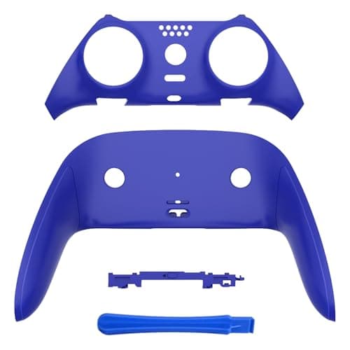 eXtremeRate Top Bottom Decorative Trim Shell Compatible with ps5 Edge Controller DIY Replacement Front Back Clip Shell Custom Dream Blue Plates Cover Compatible with ps5 Edge Controller