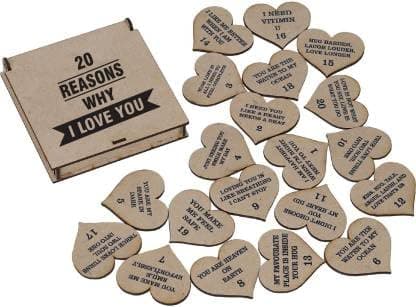 CRAFTINKY Premium I love You Greetings Cards for Couples Love Gift Box 20 Cards with Reasons Why I Love You in Message Box Valentines Day Gift For Girlfriend I love You Gifts For GirlfriendBoyfriend Brown