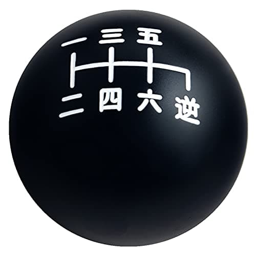 DEWHEL Black/White Inlay Heavy Weighted Japanese Number Manual Shift Knob 12x1.25 10x1.5 10x1.25 8x1.25 6 Speed Shifter Knob Aluminum