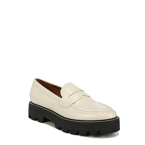 Franco Sarto Womens Balin Lug Sole Chunky Loafer Putty 8