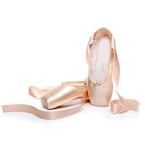 Unpafcxddyig Girls Womens Ballet Dance Toe Shoes Professional Satin Pointe Shoes Slippers,Little_Kid 12.5,Pink
