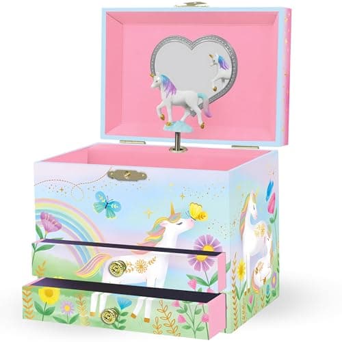 Giggle Honey Musical Jewelry Box for GirlsUnicorn Toys for Girls 46 Easter Gifts for Kids