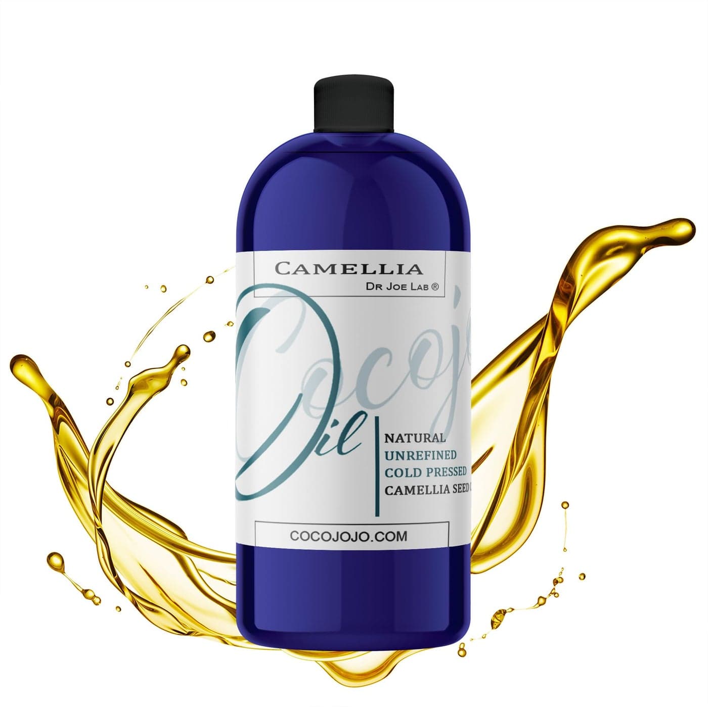 Dr Joe Lab Japanese Camellia Seed Oil Pure Unrefined Cold Pressed NonGMO Bulk Carrier 32 oz for Skin Hair Nails Body Facial Hair Hydrating Moisturizing Vegan Packaging May Vary