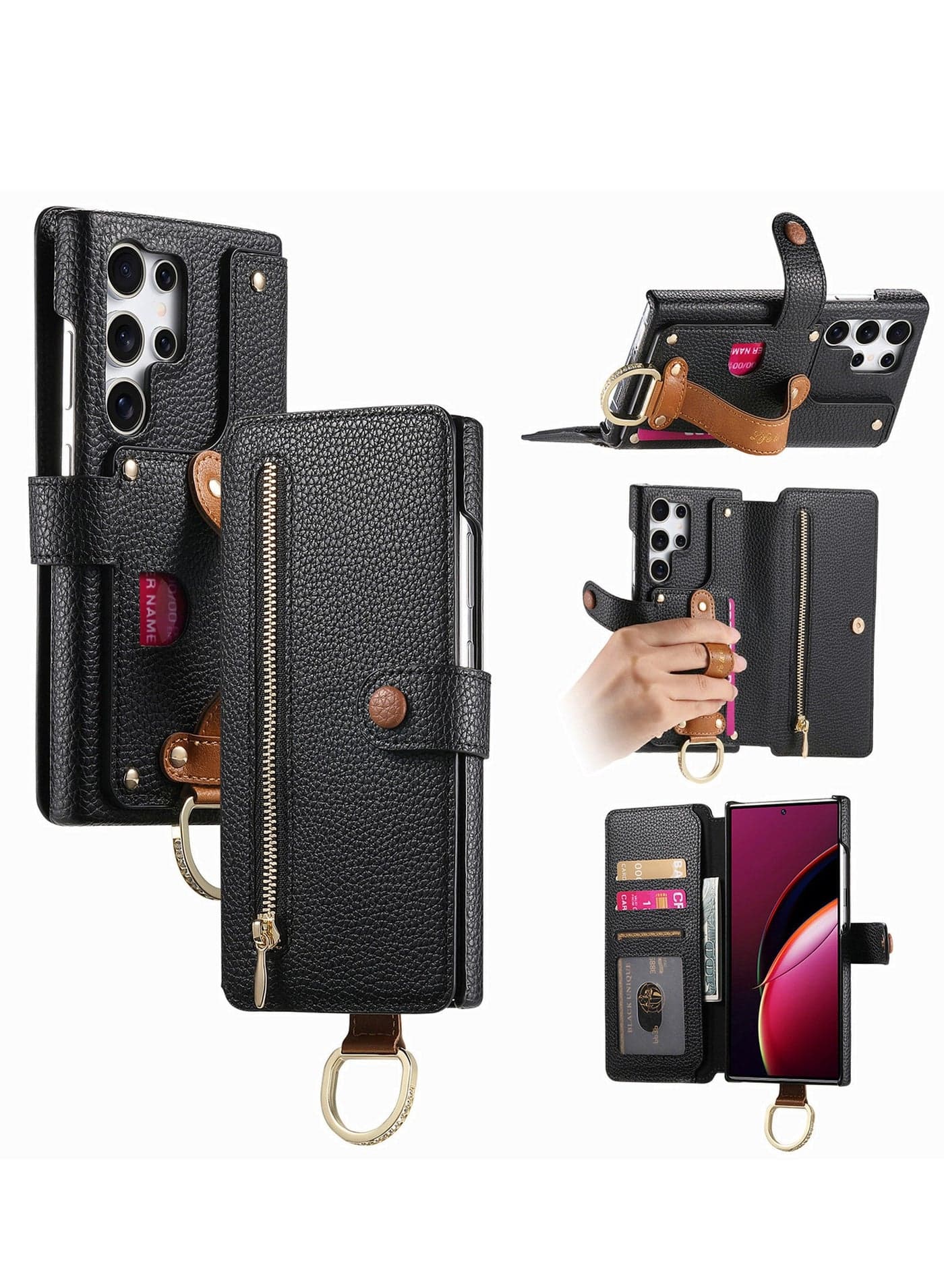 Samsung Galaxy S24 Ultra phone case, Samsung Galaxy S24 Ultra wallet case with card holder, Samsung Galaxy S24 Ultra phone case, leather flip phone case suitable for Samsung Galaxy S24 Ultra