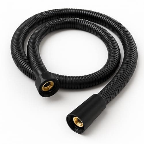 Prem's Black Flexible Tube Shower 304 Grade Stainless Steel Hose Pipe/Hand Shower Tube/Health Faucet Pipe Jet Spray Tube (1.0 Meter, Black)
