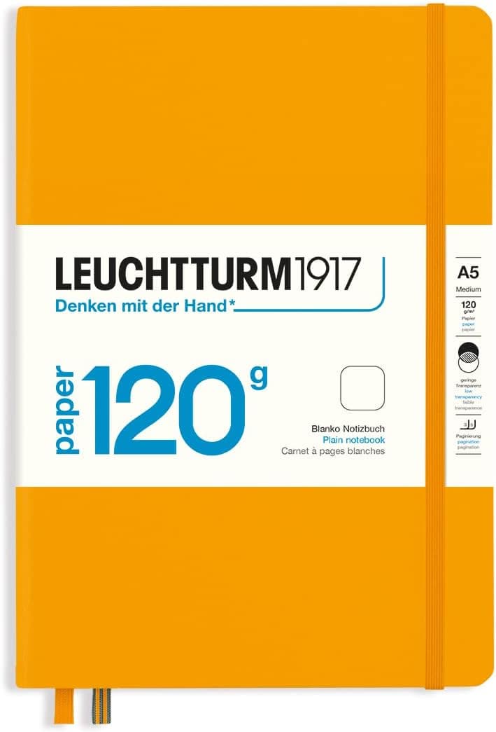LEUCHTTURM1917 120G Special Edition Medium A5 Plain Hardcover Notebook Rising Sun 203 Numbered Pages with 120gsm Paper