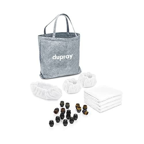 Dupray Steam Cleaning Pack Pro – 24-Piece Accessory Kit for Dupray Steam Cleaners: Versatile set includes everything needed for deep cleaning on multiple surfaces.