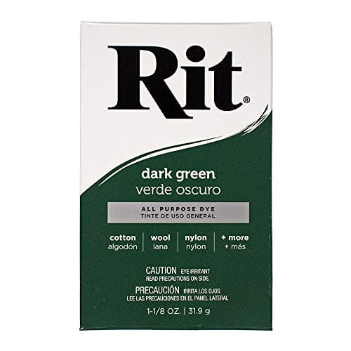 All Purpose Concentrated Rit Dye Powder Single Pack for Clothing Dcor and Crafts Dark Green