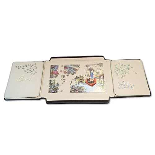 Bits and Pieces Portapuzzle Portable Puzzle Board 1500 Pieces Compact Lightweight Foldable Portable Puzzle Mat with Removable Sorting Areas 245 Inch x 355 Inch
