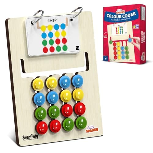 Smartivity Montessori Slide Puzzle I Color Pattern Matching Toys for Kids 4 to 8 Years I Birthday Gift for Boys Girls I Preschool Educational Toy for 4 5 6 7 8 Travel Friendly