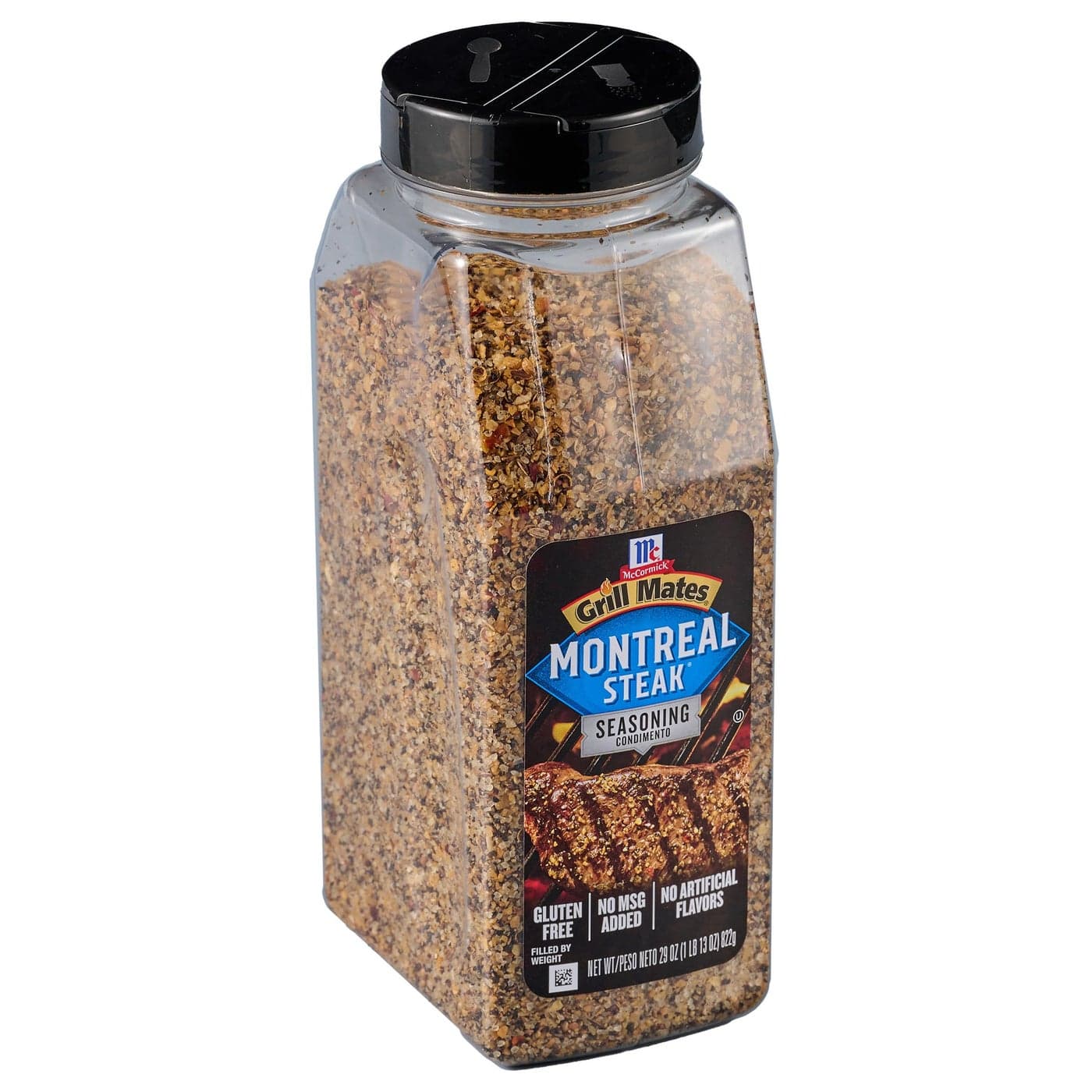 McCormick Grill Mates Montreal Steak Seasoning, 29 oz - One 29 Ounce Container Montreal Steak Rub Seasoning, Ideal for Steaks, Ribs, Burgers and Vegetables for a Zesty Flavor