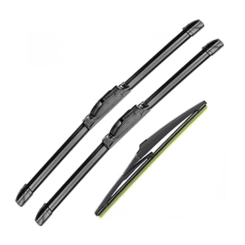 GoKoHe Front and Rear Windshield Wipers (pack of 3pcs) for 2005-2015 Nissan Armada 2004-2010 Infiniti QX56 2011-2014 Acura TSX 24" + 22" Front Windscreen Wiper and 12" Rear Wiper Blade