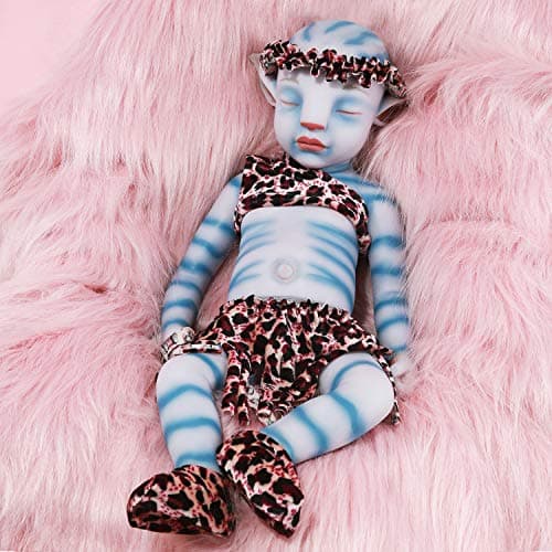 Vollence 20 inch Avatar Sleeping Silicone Realistic Lifelike Baby Doll Girl