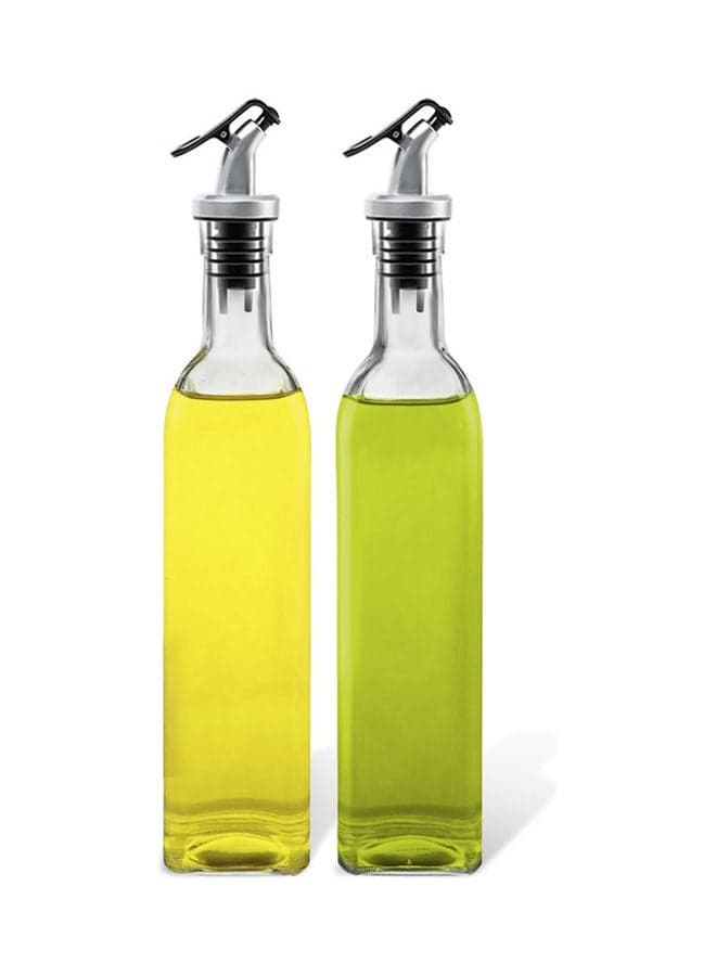 2-Piece Oil And Vinegar Glass Bottle Set Multicolour 2x500ml