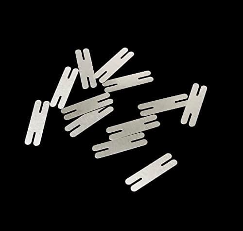 NIONSUPPLY 100pcs 2P H type T type Nickel Plated Steel Strips Sheet Soldering Tabs for DIY 18650 Lithium Battery Pack Battery Connector Tab Battery Cell Spot Welding Welder H type