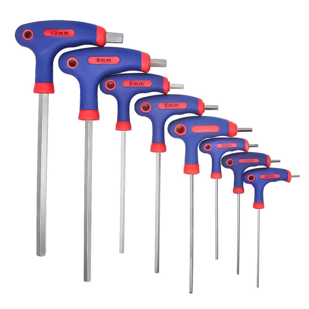 VOLO Two way hex Allen keys set with Handle T handle Allen Keys 2mm25mm3mm4mm5mm6mm8mm10mm