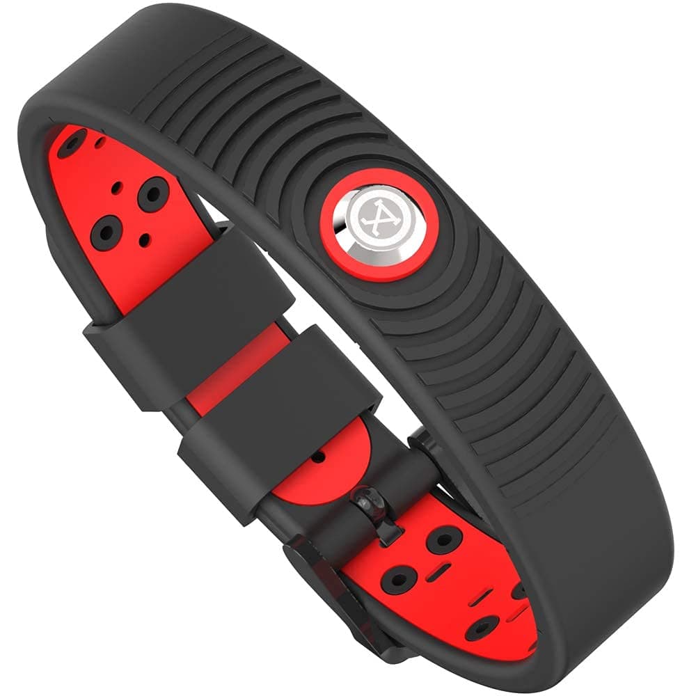 PROEXL 18 MAX Sports Magnetic Bracelet Waterproof Breathable Strap Super Strength Black Red