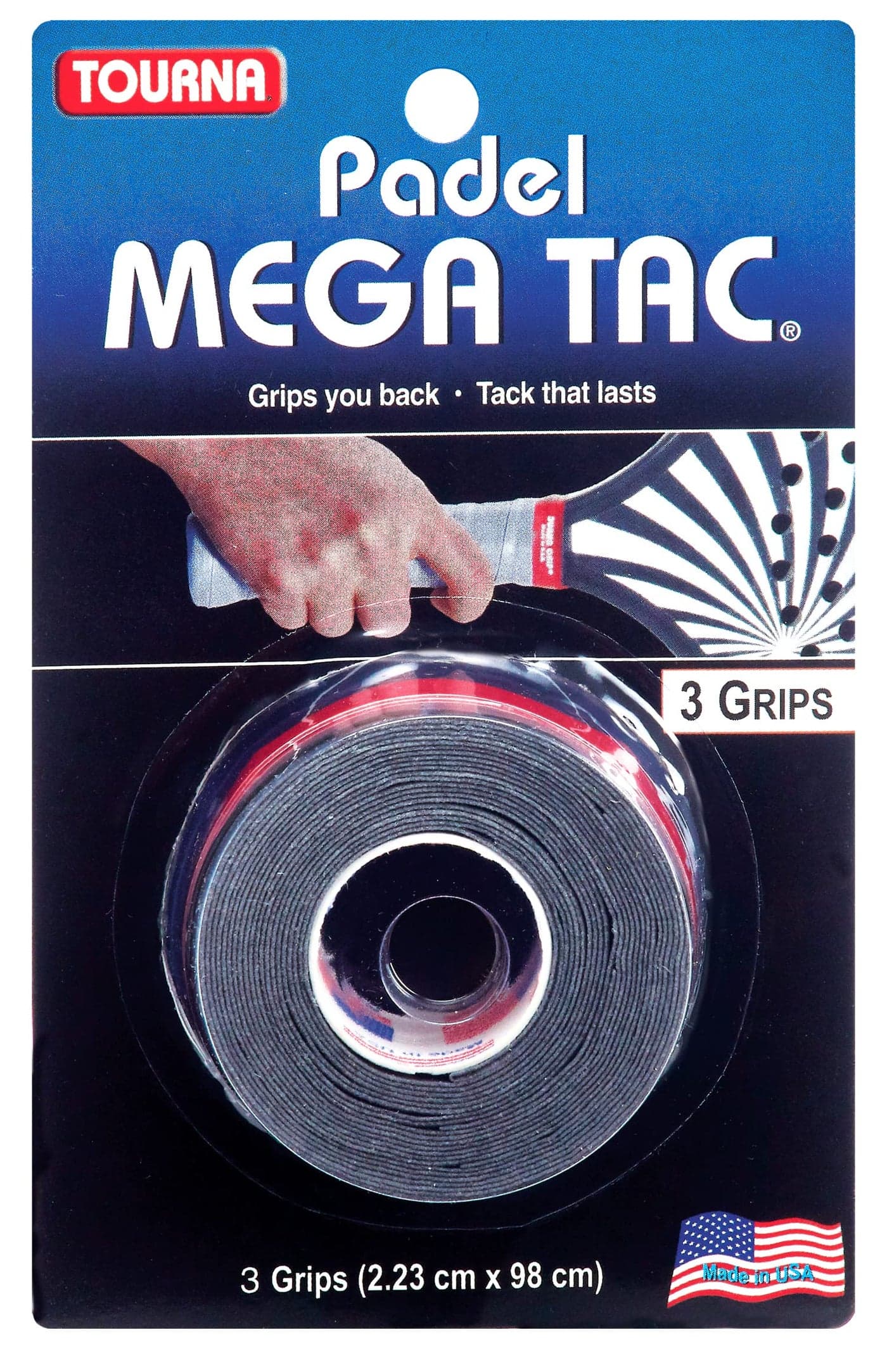 Tourna Padel Mega Tac 3 Pack Black