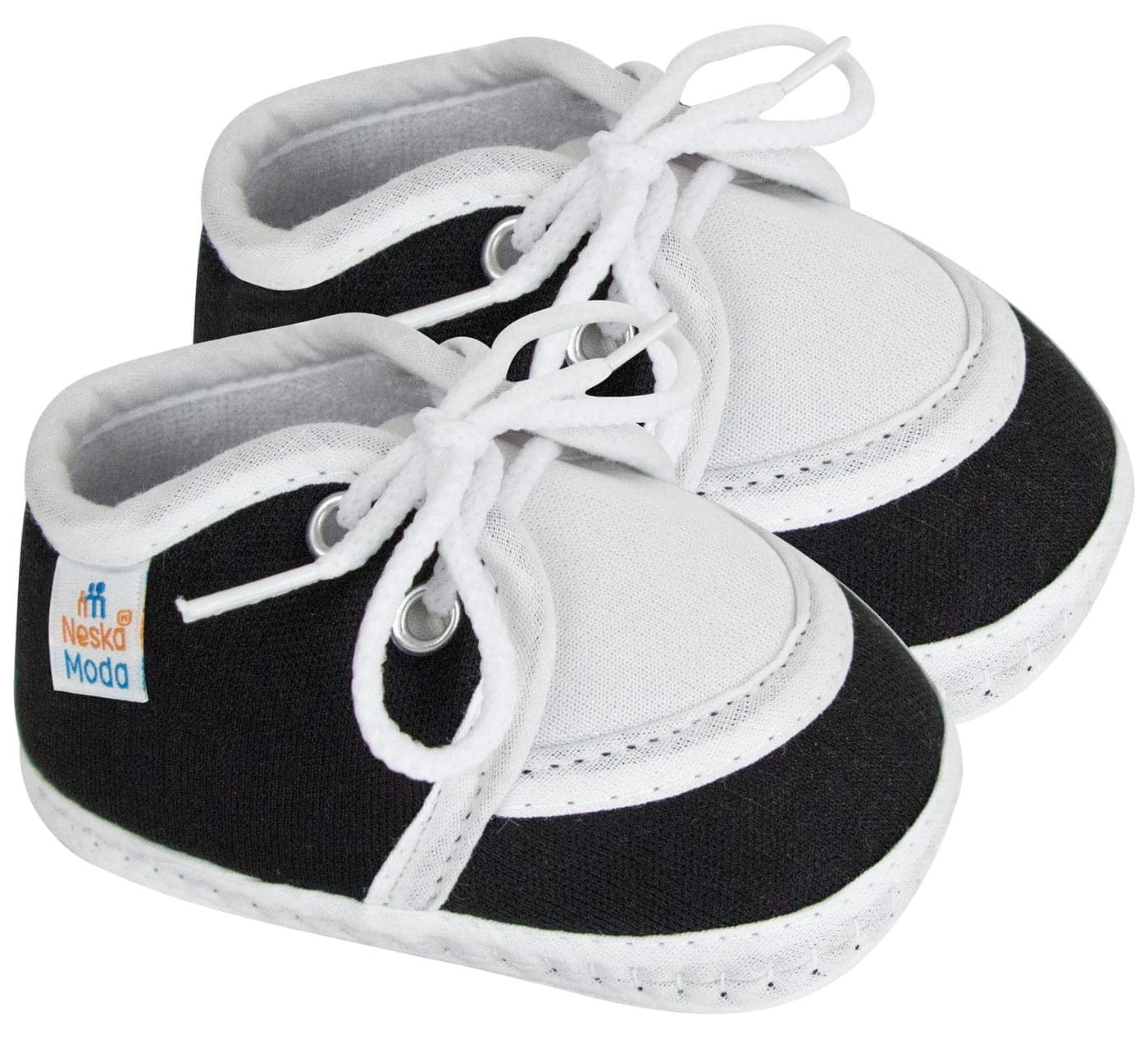 Neska Moda Unisex Baby Booties for 6 to 12 Months (Black)