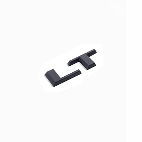 1x OEM LT Letter Nameplate Emblem Badge Compatible with Silverado Sierra Tahoe Suburban Glossy (2019-2025 Black)