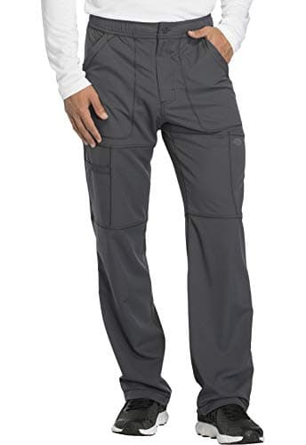 Dickies Dynamix Men Scrubs Pant Zip Fly Cargo DK110S, M Short, Pewter