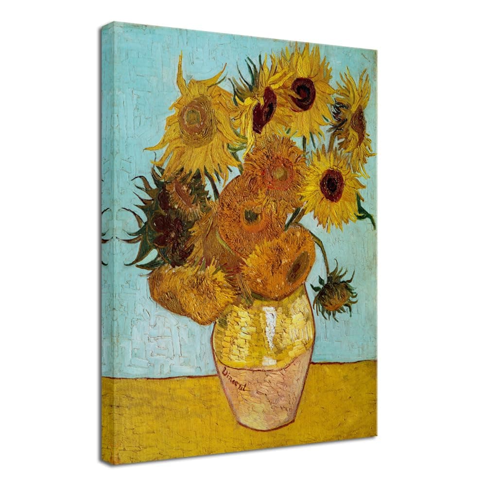 Wieco Art Sunflower by Vincent Van Gogh Oil Paintings Reproduction Modern Floral Giclee Canvas Prints Artwork Flowers Pictures on Canvas Wall Art for Home and office Decorations
