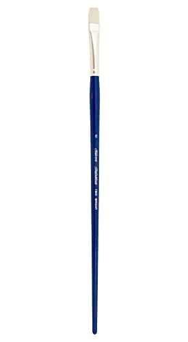 Silver Brush Limited 1902-6 Bristlon Bright Paintbrush for Oil, Acrylic, and Heavy Body Paints, Size 6, Long Handle