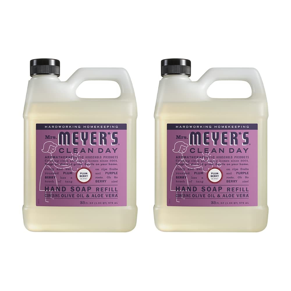 MRS MEYERS CLEAN DAY Plum Berry Liquid Hand Soap Refill Scent 33 fl oz Pack of 2