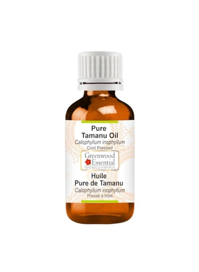 Greenwood Essential Tamanu Oil Calophyllum inophyllum Cold Pressed Natural Undiluted For Diluting Essential Oils For Hair Skin Massage Men Women 15ml 050 oz