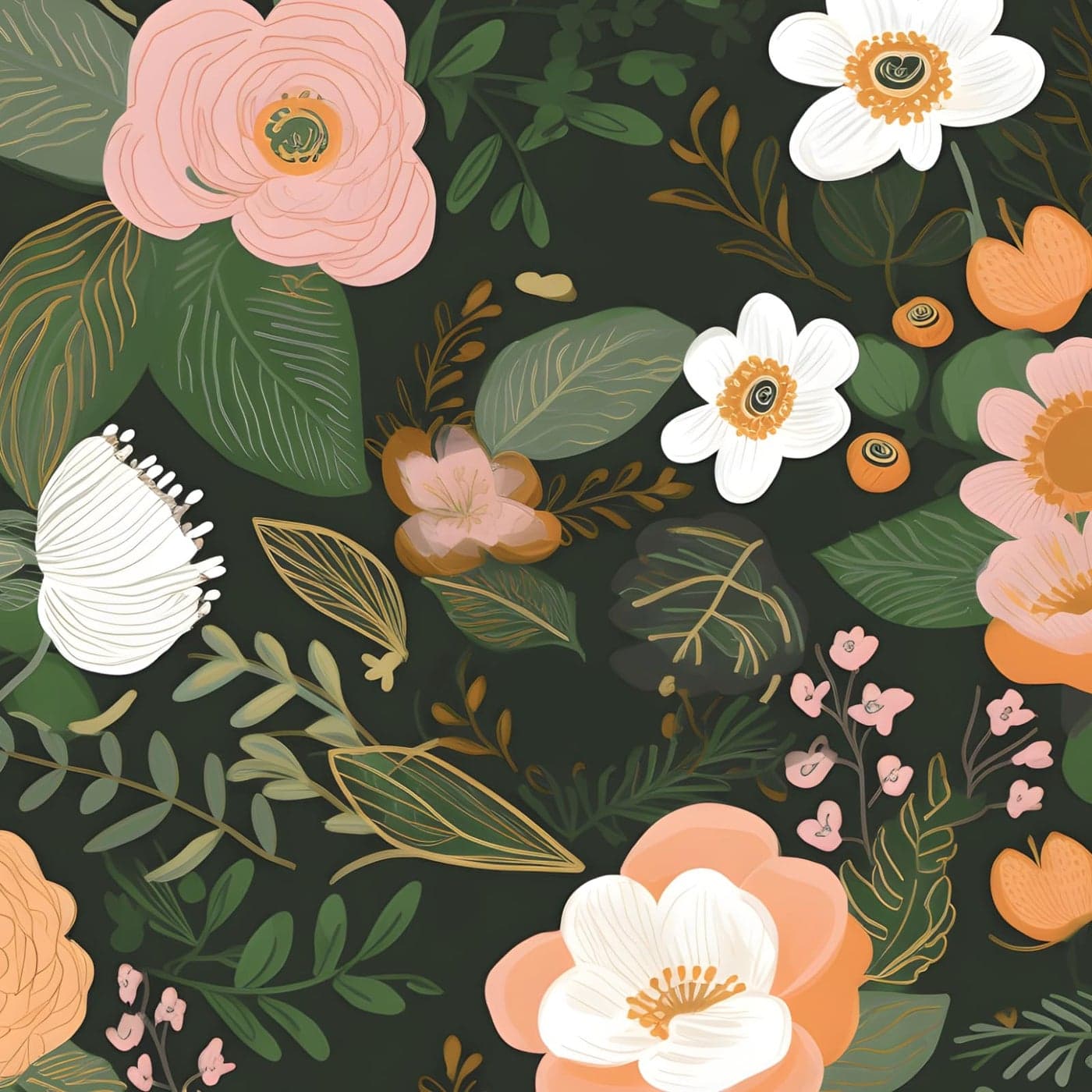 Green Floral Wallpaper Peel and Stick Wallpaper Vinyl Wallpapers Stick and Peel Colorful Contact Paper for Cabinets Waterproof Self Adhesive Wall Paper for Kitchen Countertop Wall 175 x 118
