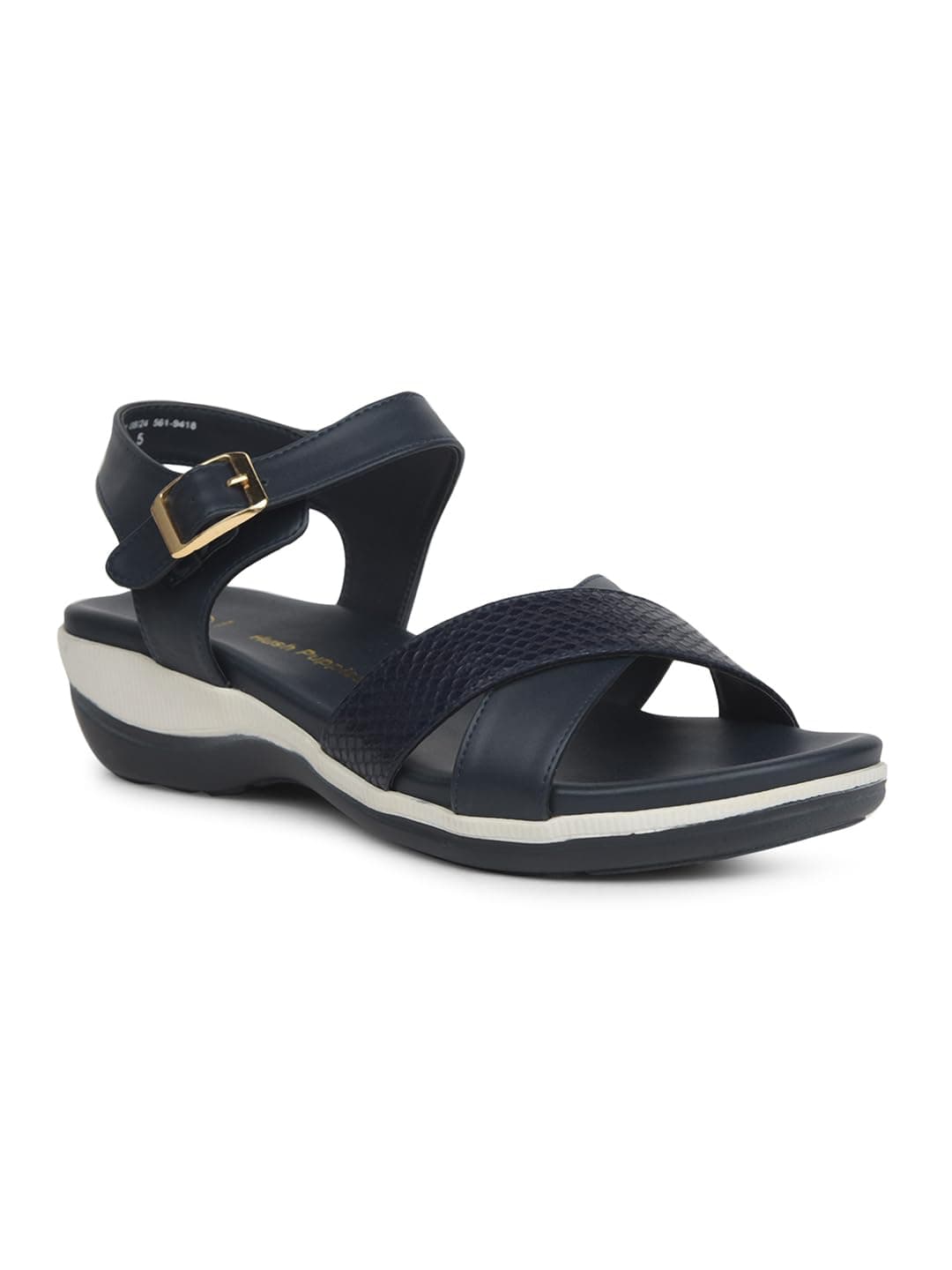 Hush Puppies Women's LUNA EMBOSS SANDAL Navy Heels - 5 UK (5619418)