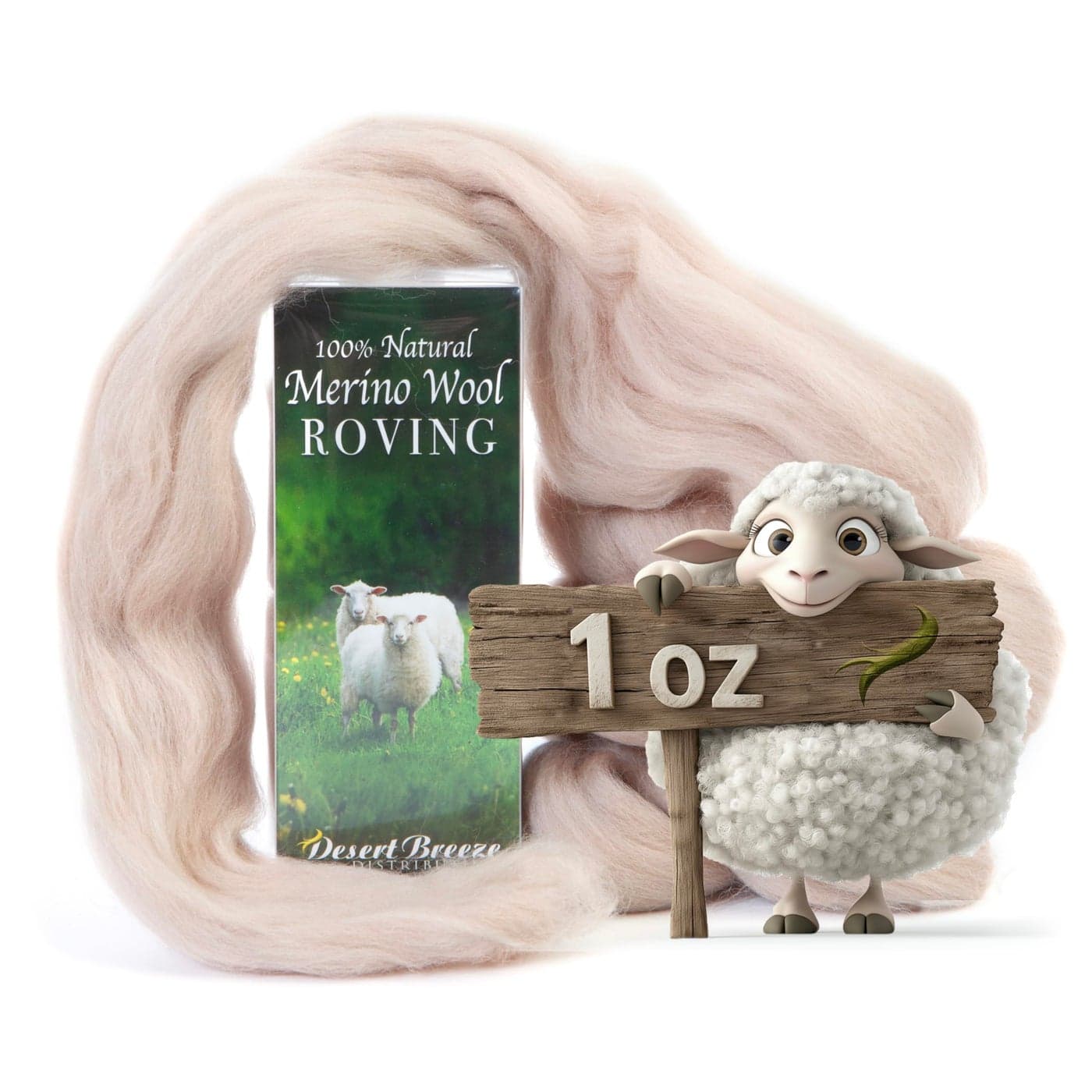 Desert Breeze Distributing 100 Natural Merino Wool Roving Premium Combed Top Merino Roving Wool Tapestry Spinning Wet Felting Needle Felting Supplies 215 Micron 1 oz Color Cafe Au Lait