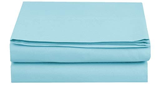 Elegant Comfort Premium Hotel Quality 1-Piece Flat Sheet, Luxury and Softest 1500 Premium Hotel Quality Microfiber Bedding Flat Sheet, Wrinkle-Free, Stain-Resistant, California King, Aqua