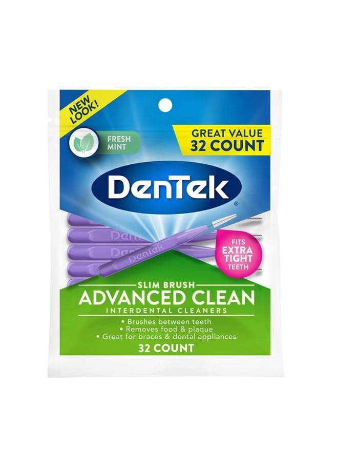 Dentek Dentek Slim Brush Cleaners, 32 Each (Pack of 4)