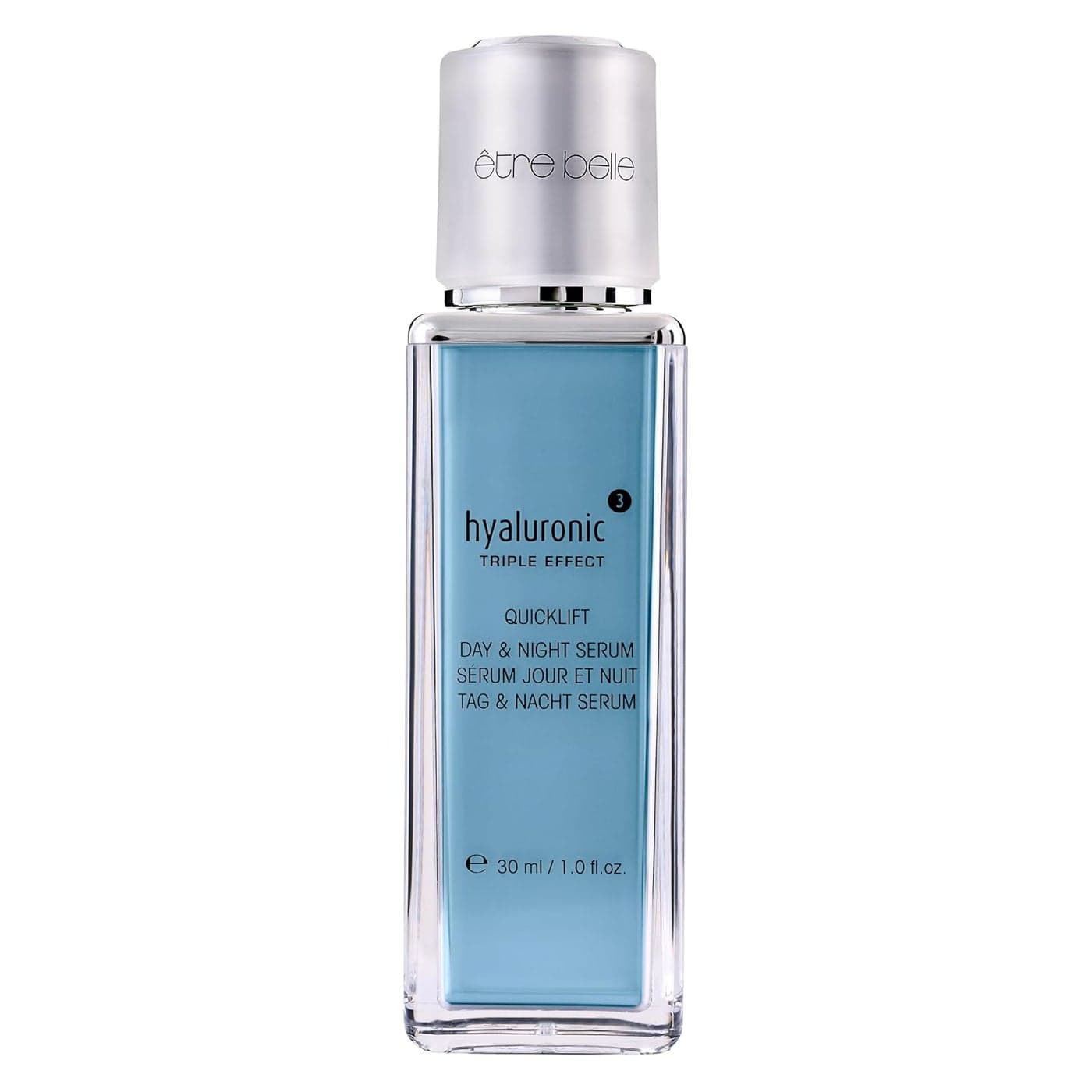 tre belle Hyaluronic Triple Effect Quicklift Day Night Serum Hyaluronic Acid Serum for Face Intense Hydration Moisturizing Lifting Firming Result for All Skin Types 30 ml 1 Fl Oz