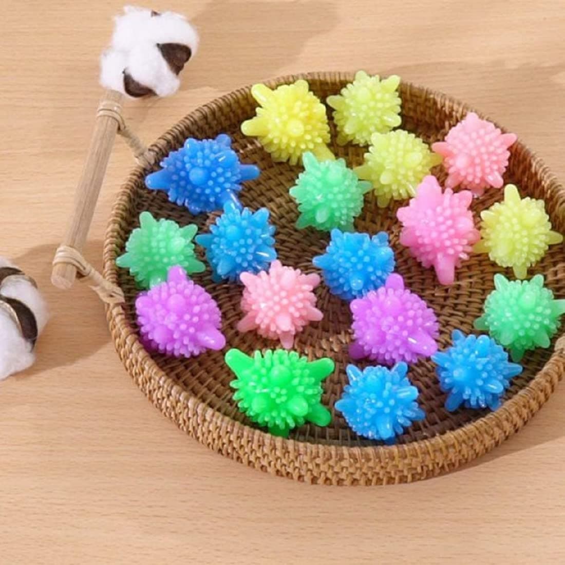 Padchaaya Reusable Washer Balls Enhance Machine Cleaning with TangleFree Scrubbing Power and Soften Clothes Using Colorful Silicone Dryer Balls Laundry Washing Balls Pack of 10
