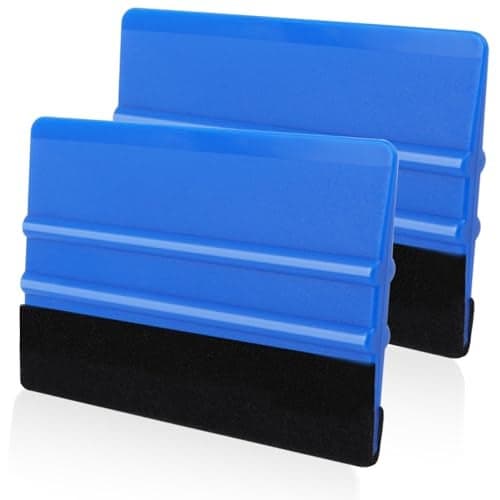 WRAPXPERT Blue Felt Squeegee2 Pcs Squeegee for VinylMedium Hardness Vinyl Squeegees Scraper Tool Kit for Crafts Car Wrap Window Tint Wallpaper Glass Film Application