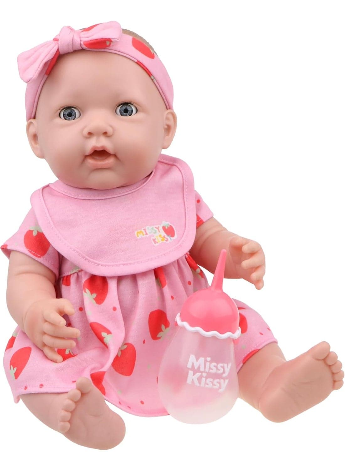 JC Toys Missy Kissy Kiss & Care Nursery | Drink & Wet Interactive Doll Gift Set