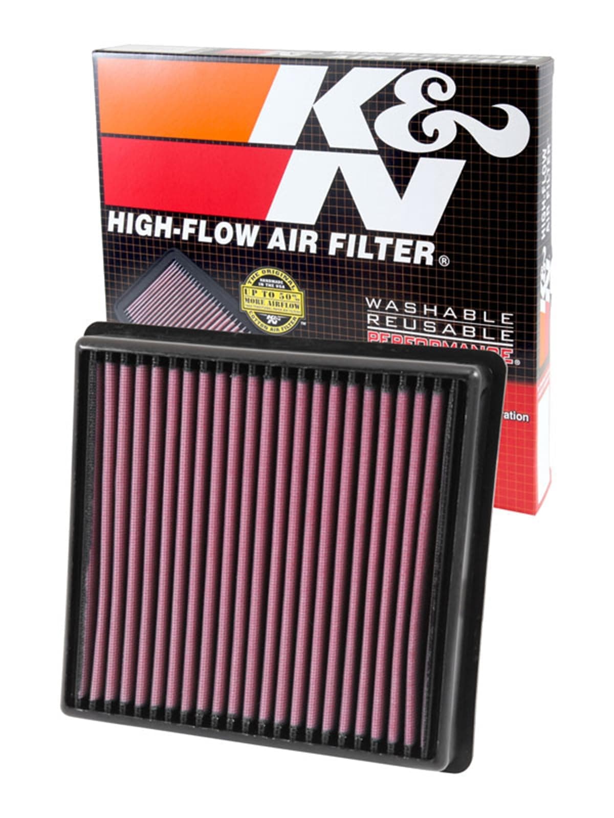 K&N Engine Air Filter: Increase Power & Towing, Washable, Premium, Replacement Air Filter: Compatible with Diesel 2006-2018 JEEP/CHRYSLER (Grand Cherokee, Grand Cherokee IV, 300C), 33-3029