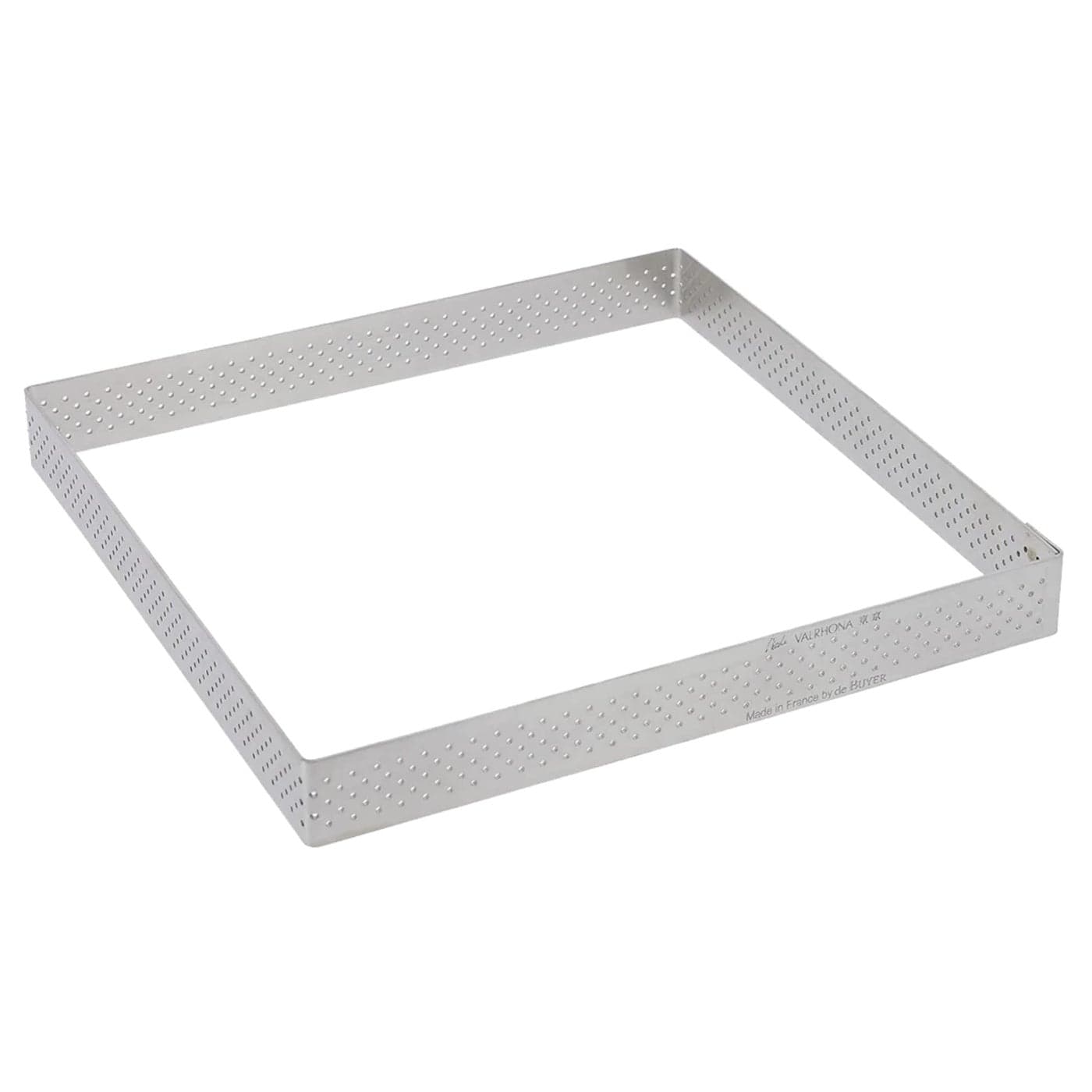De Buyer Perforated Square Tart Ring 8 x 8 x 08 Perfect for Baking Beautifully Crisp Tarts Easy to Use Clean Made in France