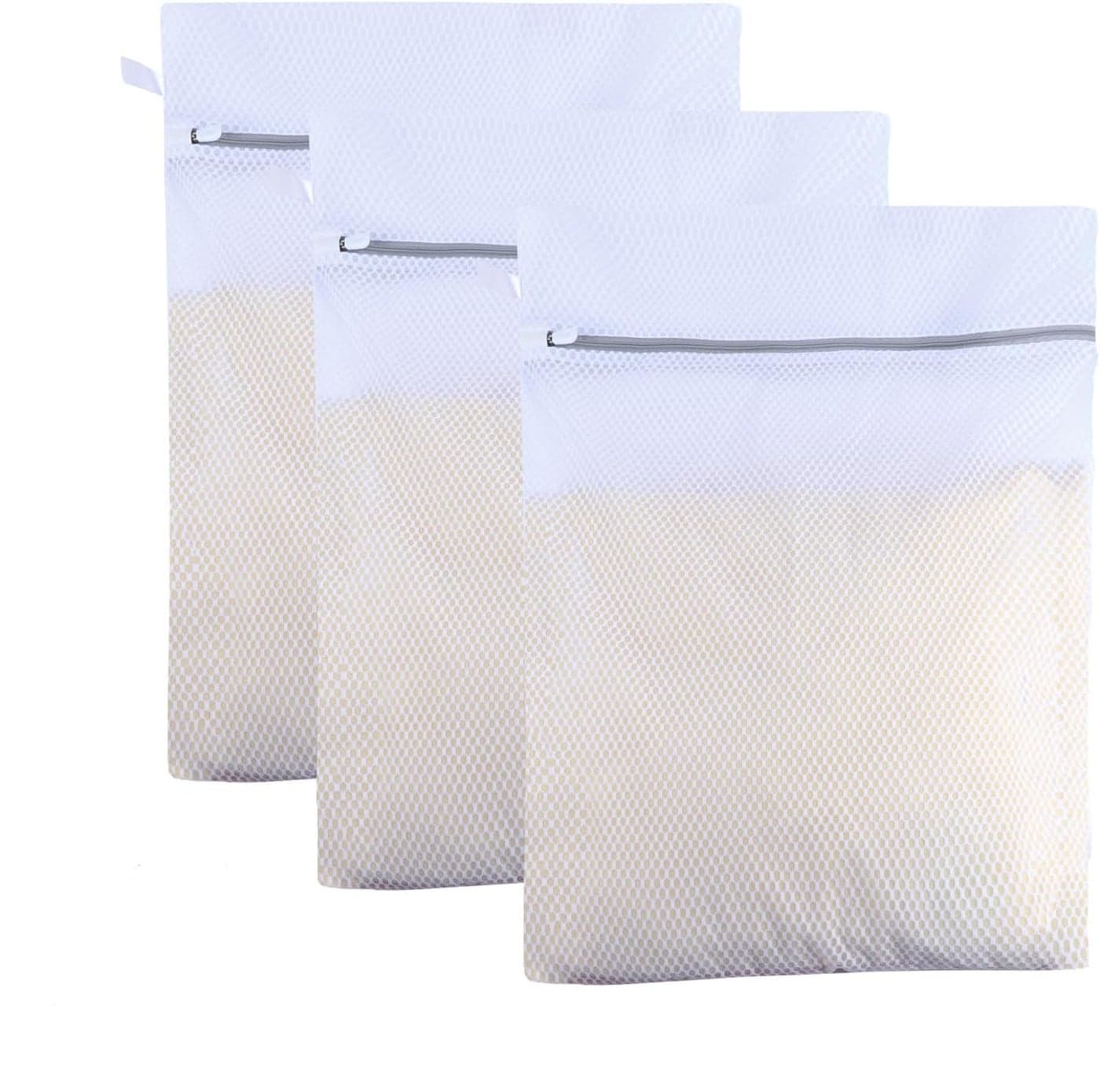 INKULTURE Mesh Laundry Bags, Wash Bags, Durable Structure with Strong Zipper, Suitable for Underwear, Delicate Clothes, Pants, Shoes, Socks Washing (Large 20 * 24in*3pcs)