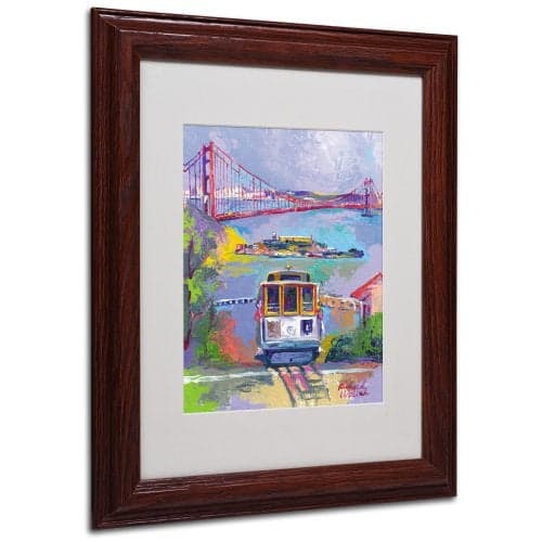 Trademark Fine Art San Francisco 2 Artwork by Richard Wallich, 11 by 14-Inch, Wood Frame